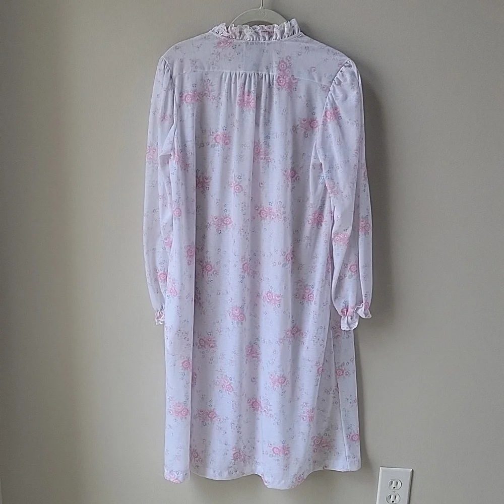 NWT Miss Elaine Pink Floral Nightgown And Robe‎ Set Vintage Size Small